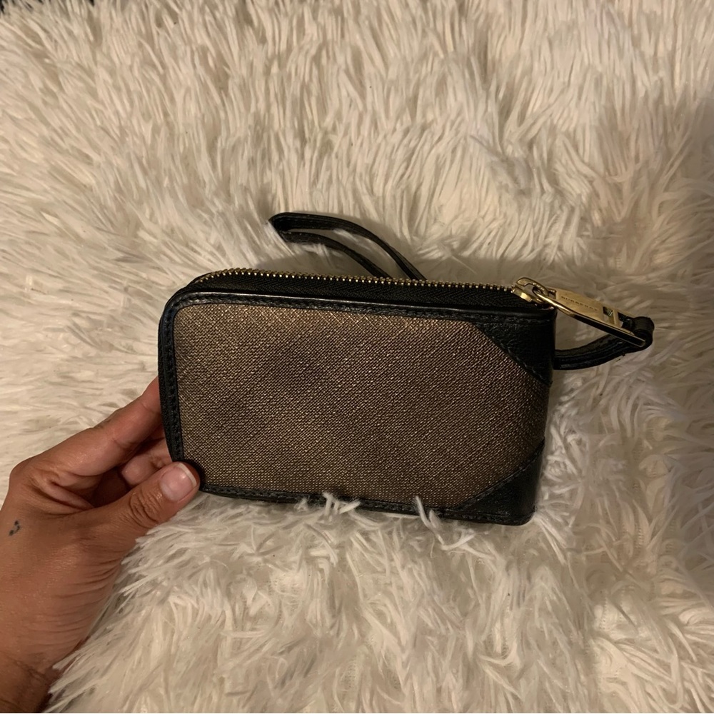 Burberry Dark Bronze Nova Check Small Phone and Card Wallet